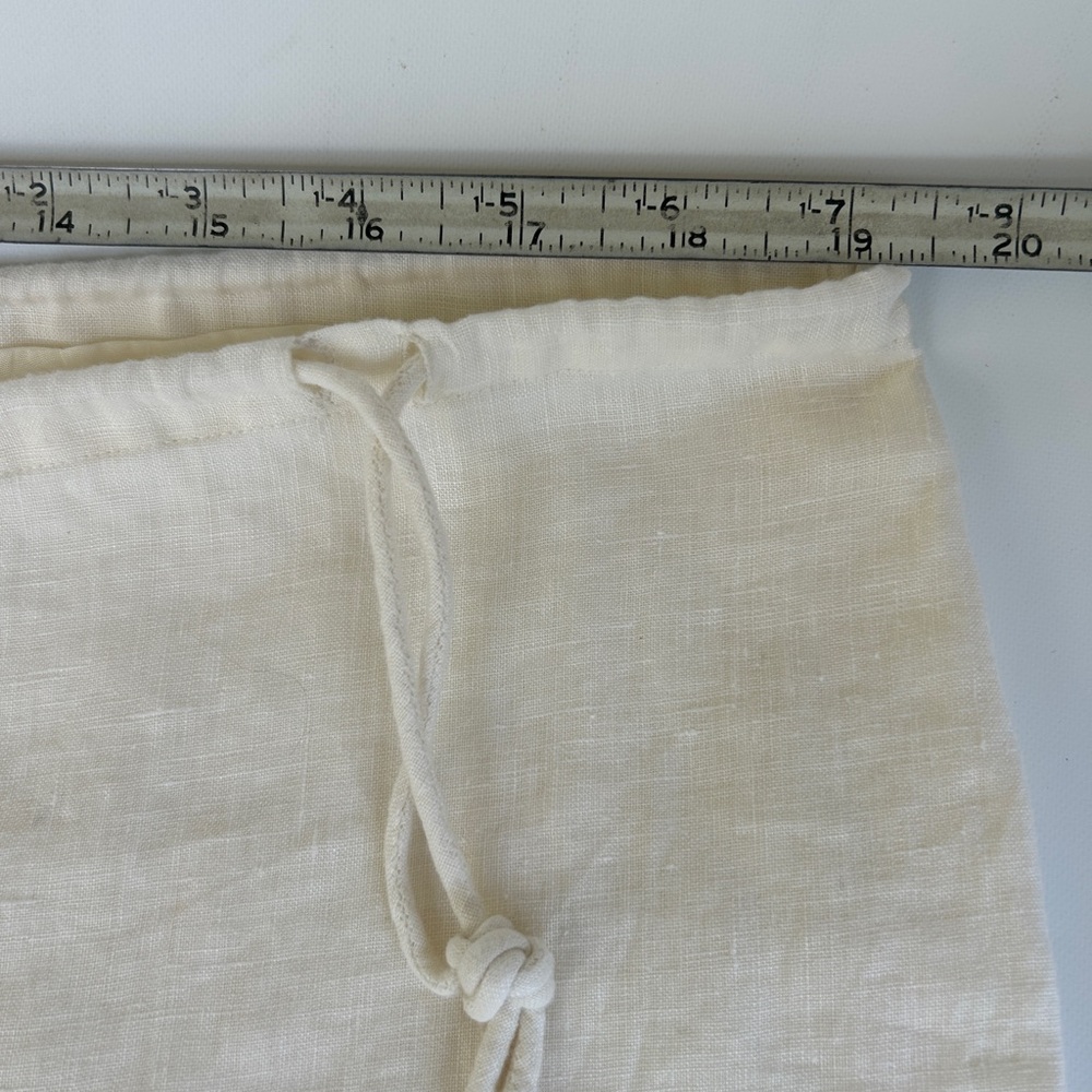 🌼3 for $15🌼 Debbie Shuchat 100% Linen Fully Lines Lace Cuff Wide Leg Pants - Picture 9 of 11